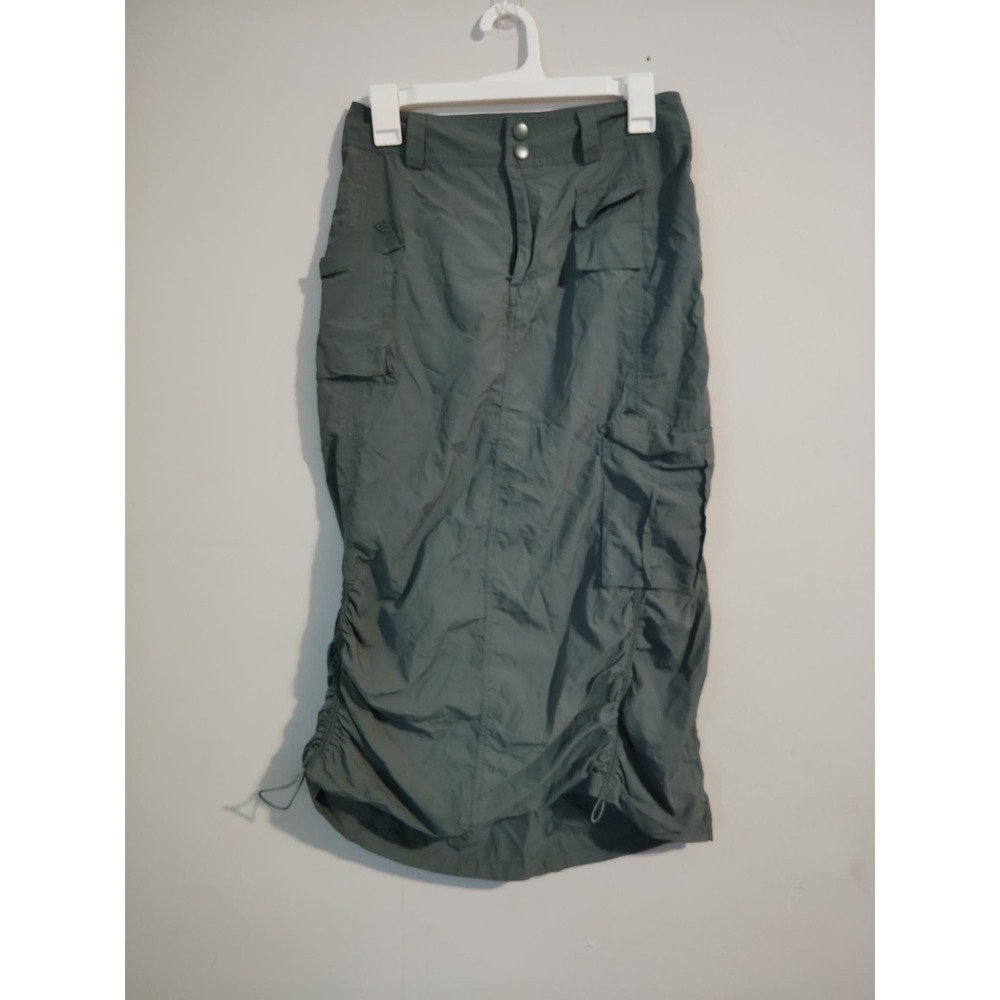 Forever 21 Women's Cargo‎ Maxi Skirt Green Gorpcore Ruched Bungee Size Small